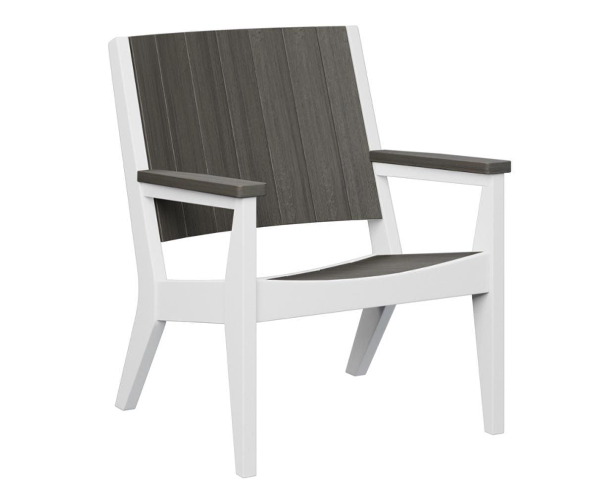 “Mayhew Chat chair made from recycled plastic for outdoor seating.