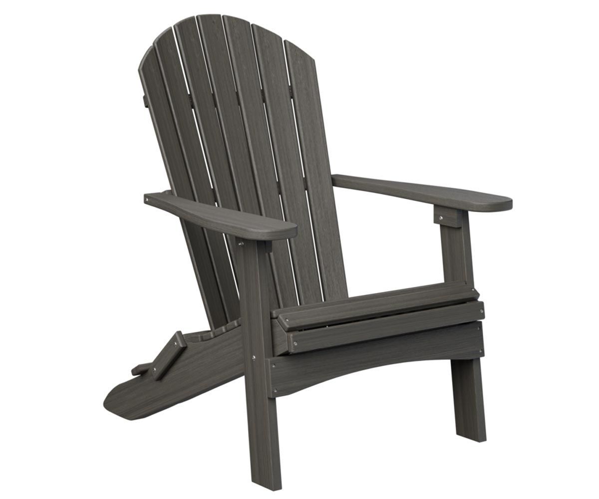 Comfo-Back folding Adirondack chair made from durable recycled plastic.