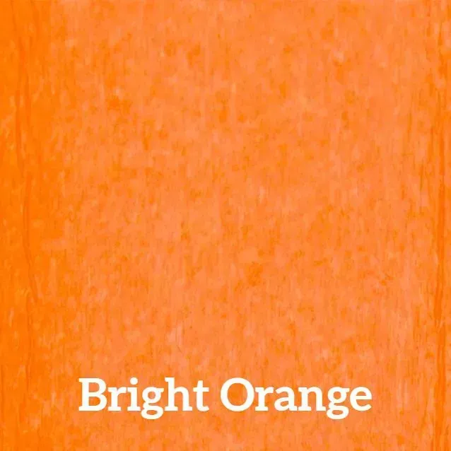 Bright orange background with the words