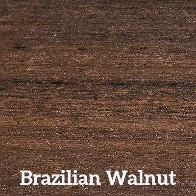 Brazilian walnut wood grain, rich brown color, with visible dark streaks.