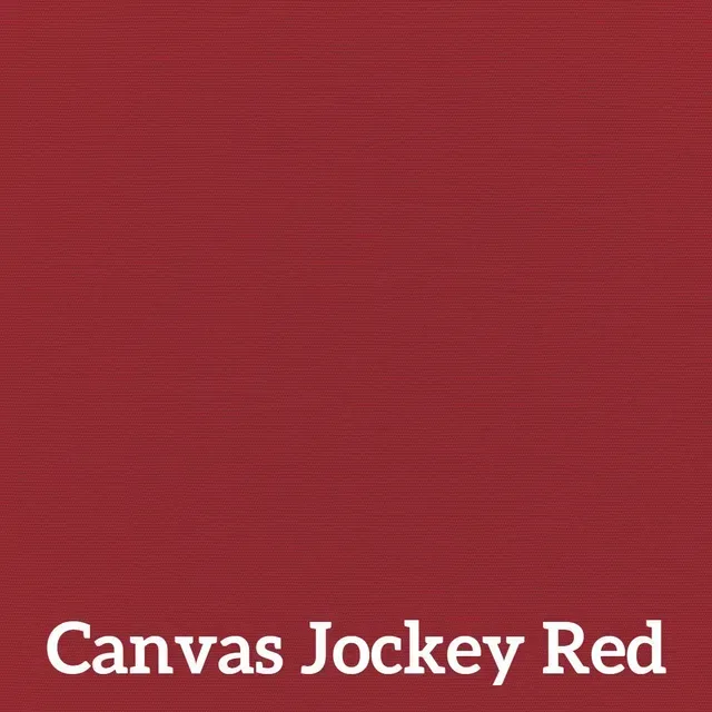 Solid square of red canvas fabric with