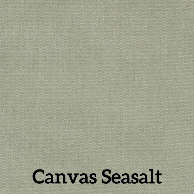 Close-up of a canvas fabric in a pale green-grey