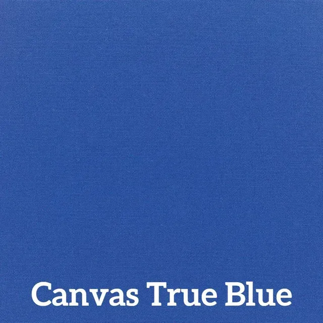 Canvas True Blue fabric in a solid, vibrant blue color.