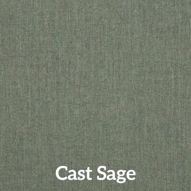 Close-up of a fabric in a cast sage green color.