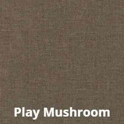 Close-up view of textured fabric, medium brown color labeled