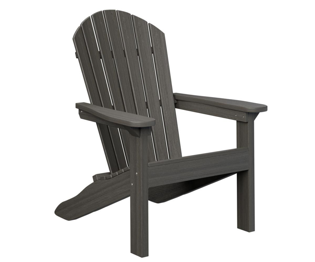 Comfo-Back Adirondack chair made from recycled plastic for outdoor seating.