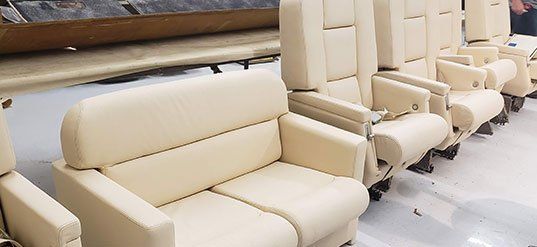Aircraft interior and upholstery