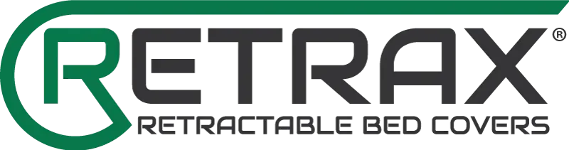 Retrax logo: Green and black text,