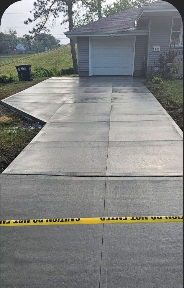 concrete driveway - after