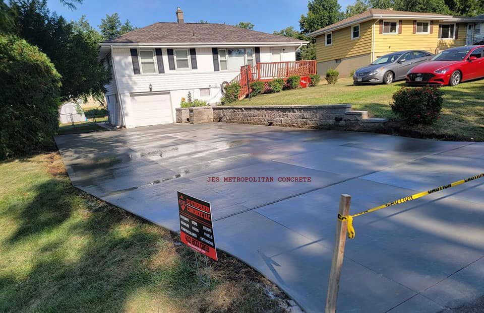 concrete driveway repair - after