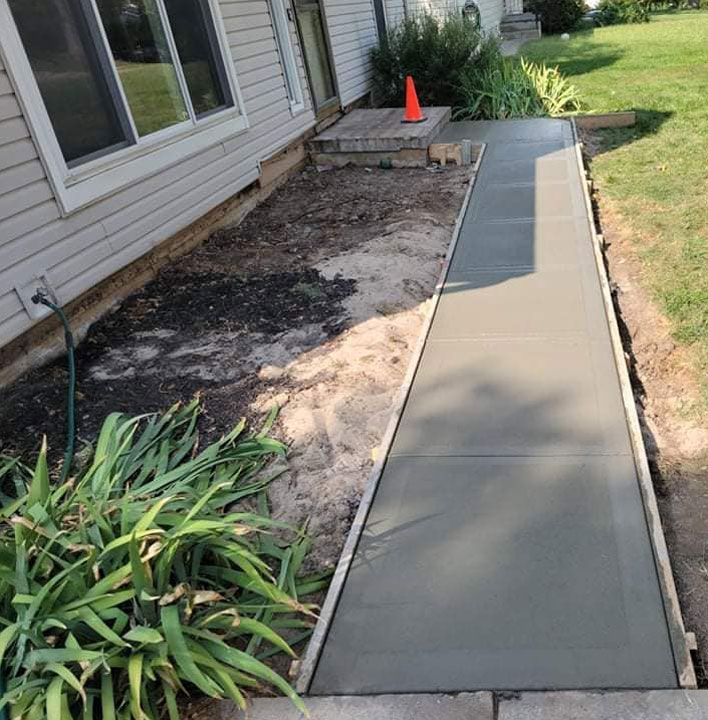 concrete walkway - after