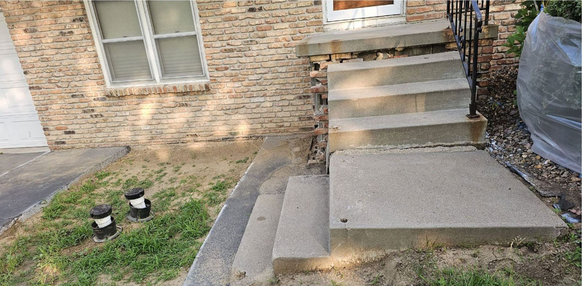 concrete stairway - before