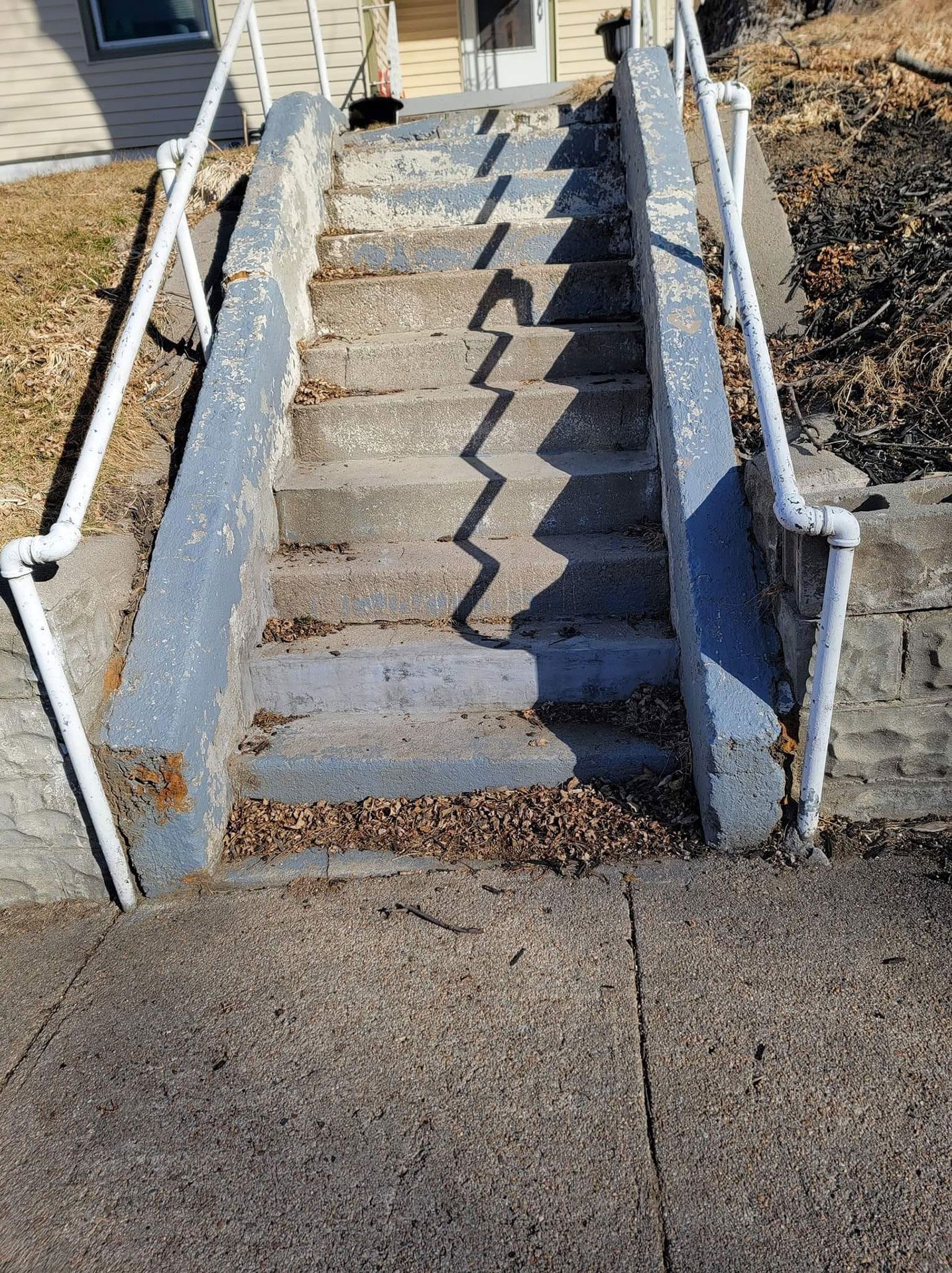 concrete steps - before