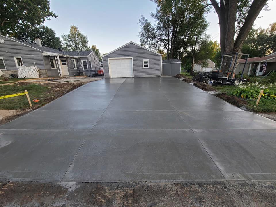 Concrete driveway