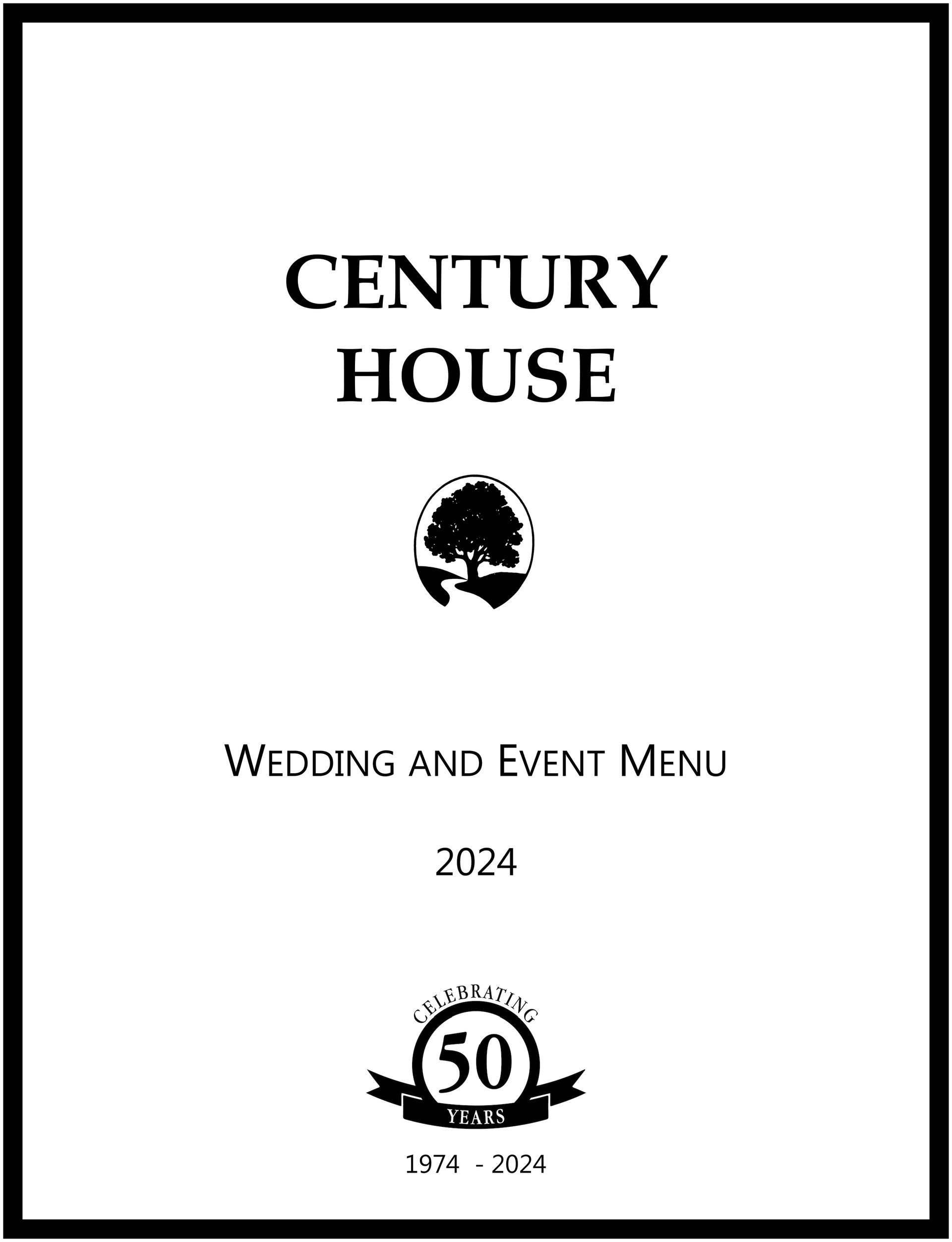 2024 Wedding and Event Menu