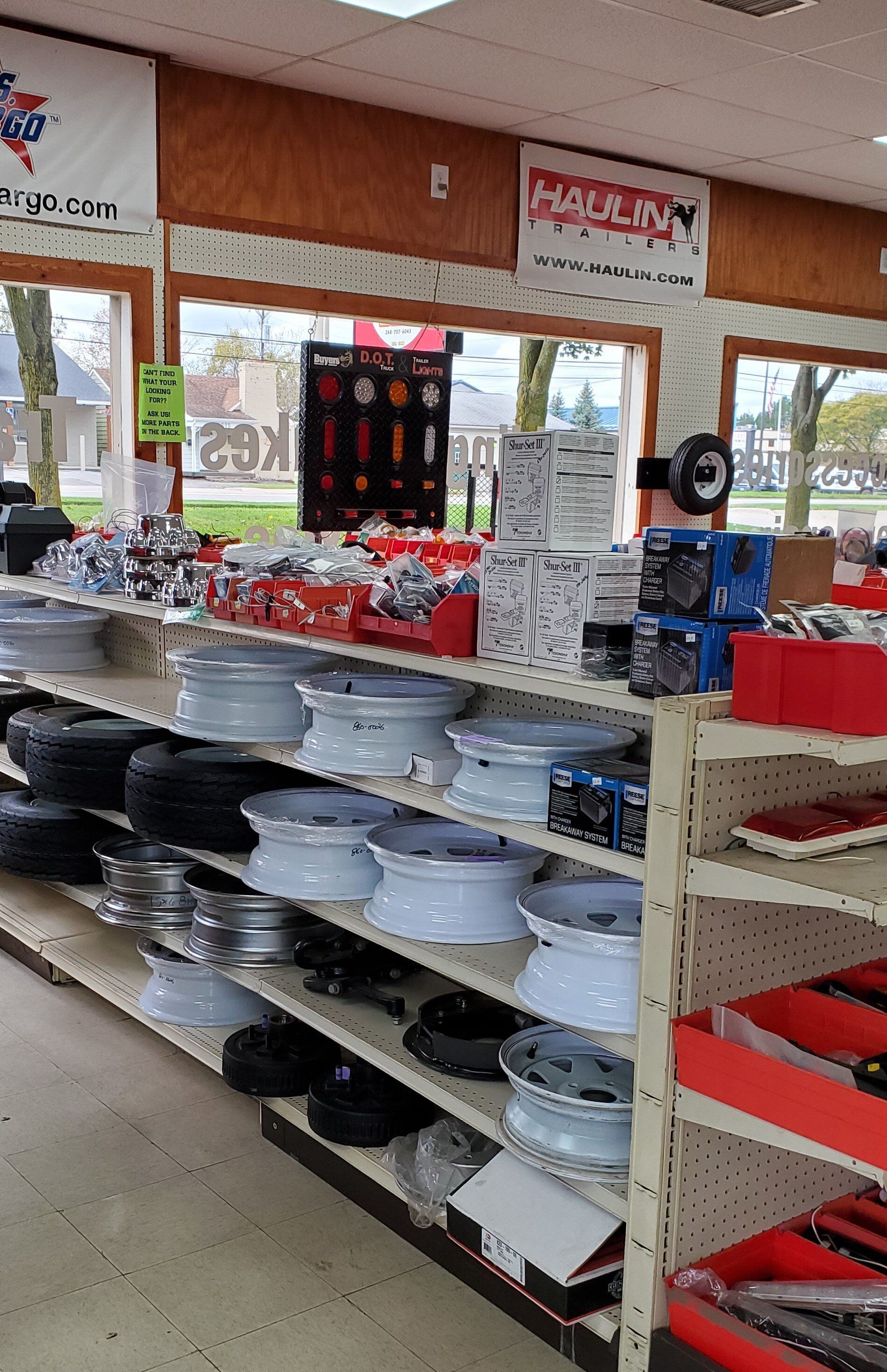 A store filled with lots of different types of wheels and tires.