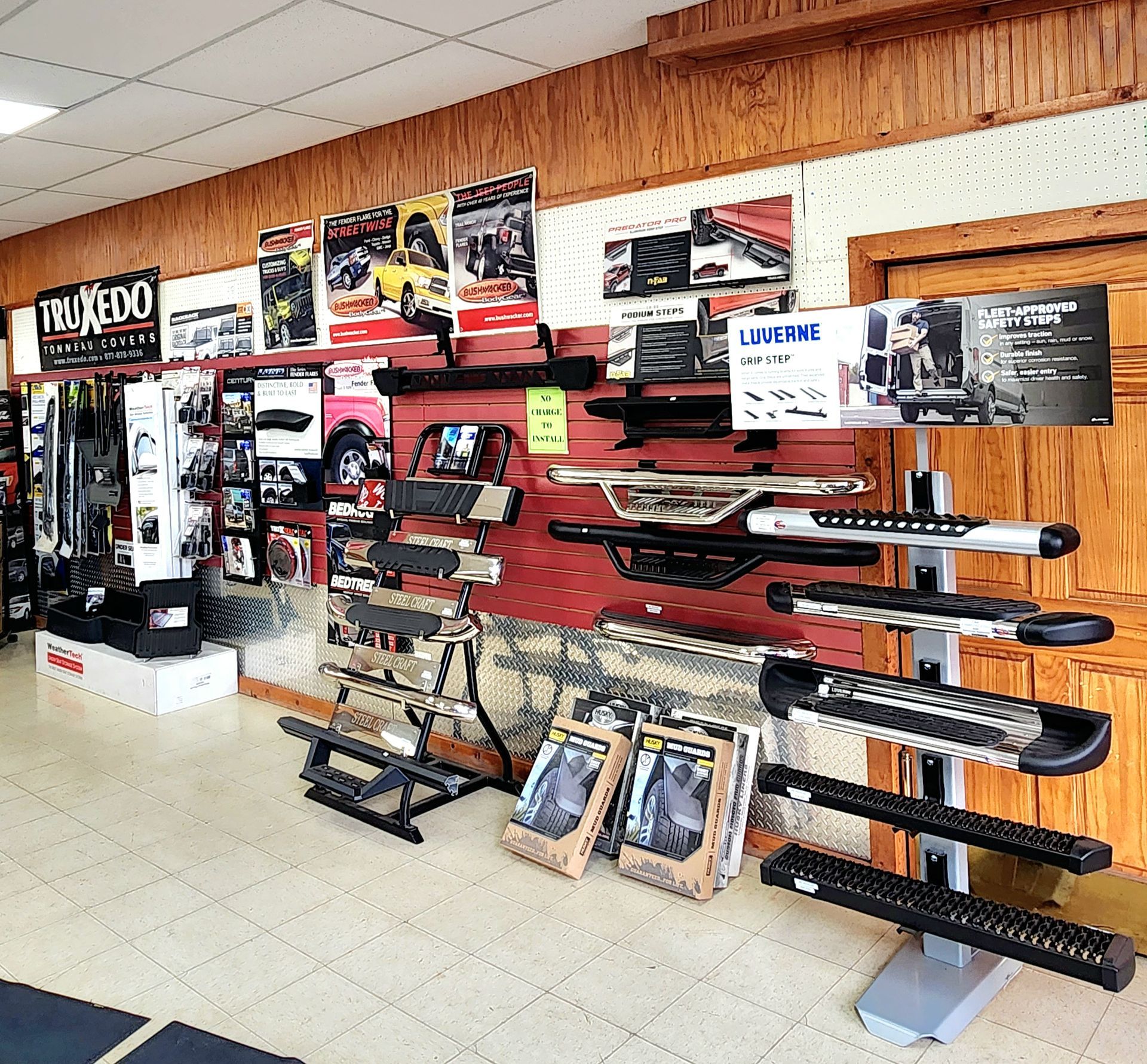 A store with a sign that says ' truxedo ' on it