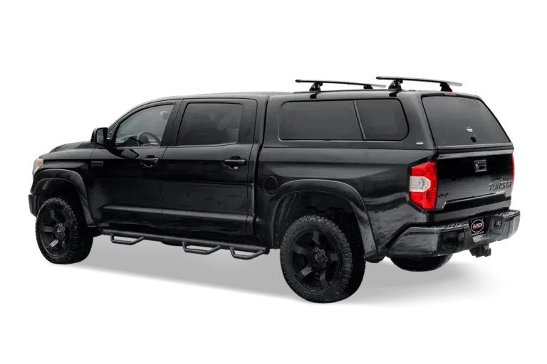 black pickup truck with bed cover