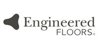 Engineered Floors logo: dark gray abstract shape beside 