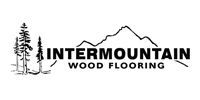 Logo for Intermountain Wood Flooring: mountain outline with trees to the left, company name below.