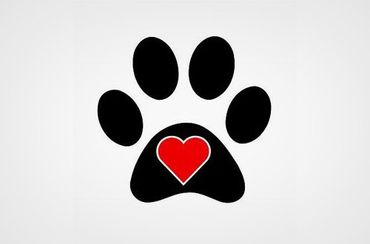 A paw with heart icon