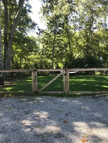 wood swing gate