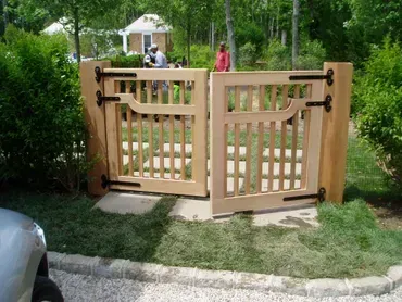 wood swing gate