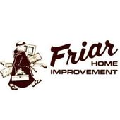 Friar Home Improvement logo with a brown cartoon friar carrying tools