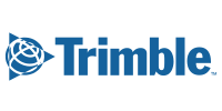 Trimble company logo: a blue globe icon with a triangle overlay followed by the word 