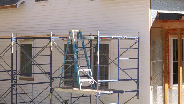 Scaffolding for house remodeling