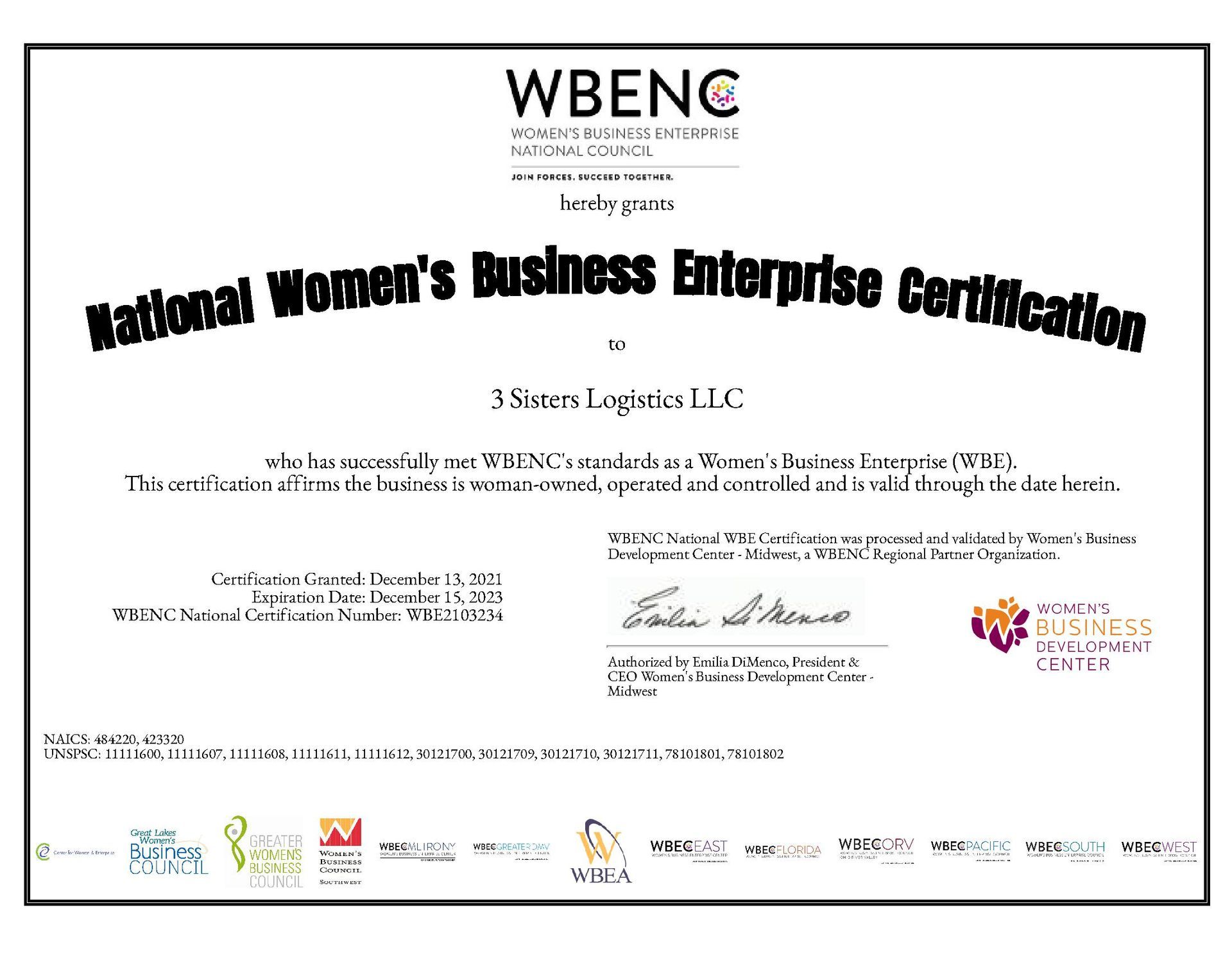 WBENC certification