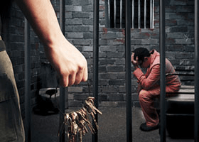 a man inside the jail