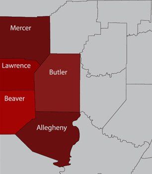 Westpaw Fencing LLC Service Area map