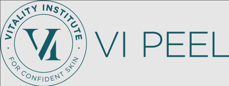 A logo for vitality institute vi peel for confident skin