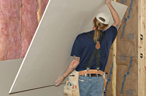 Man with drywall