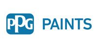 PPG Paints logo in blue and white