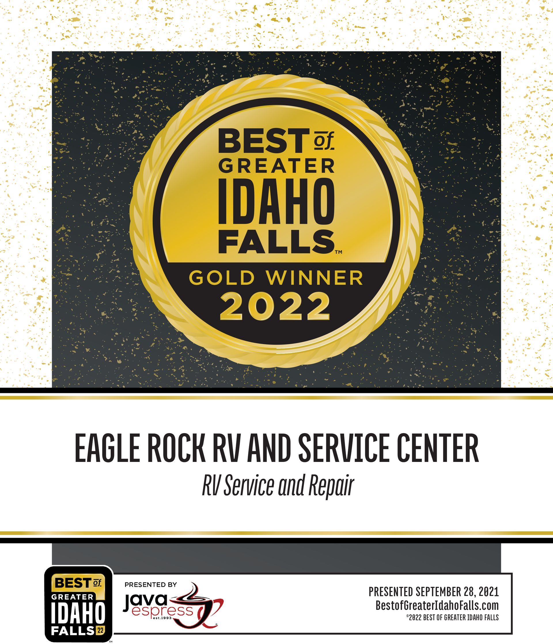 Eagle Rock RV and Service Center is a gold winner in Idaho Falls 2022