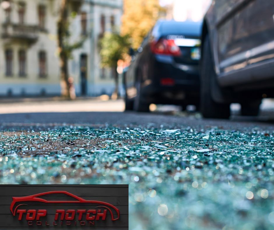 Car glass debris