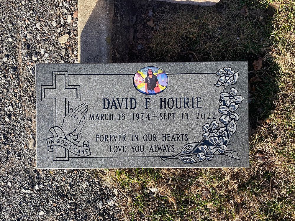 David Hourie grave marker