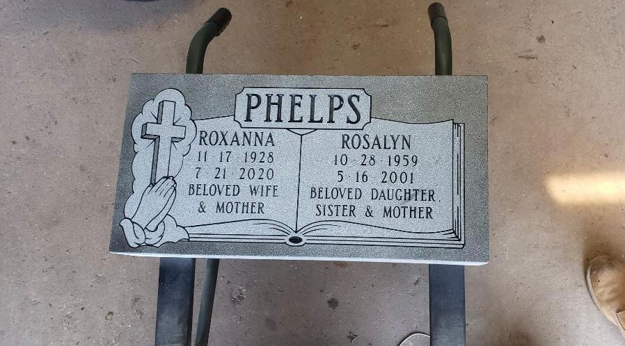 Phelps couple grave marker