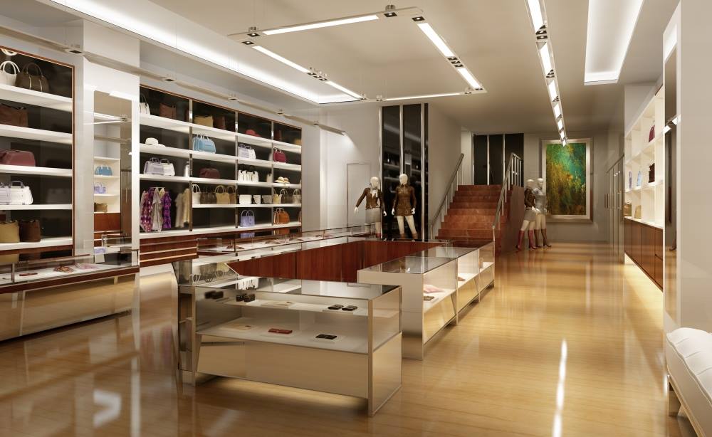 A large store with lots of shelves and displays