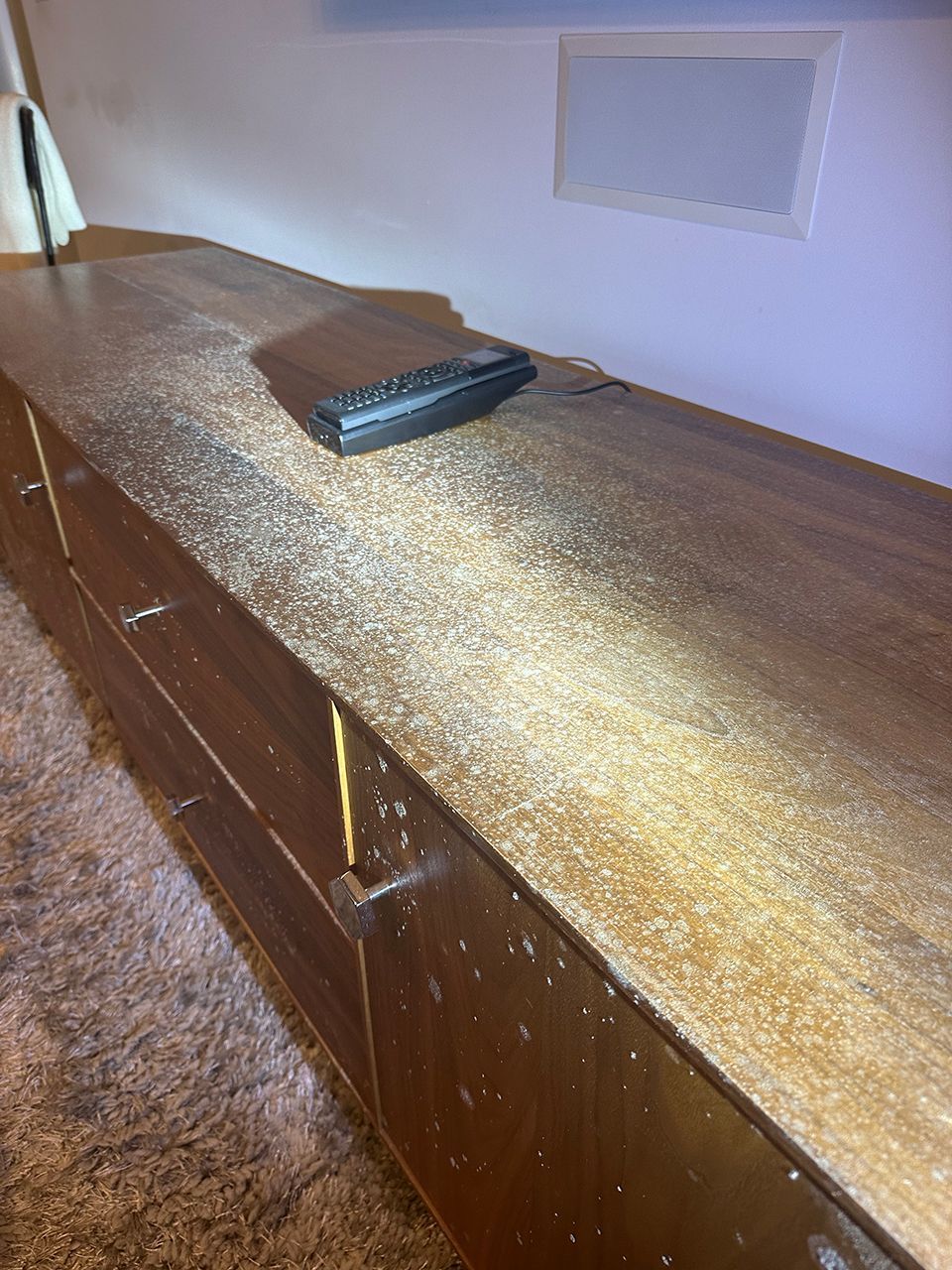 Wooden counter with molds