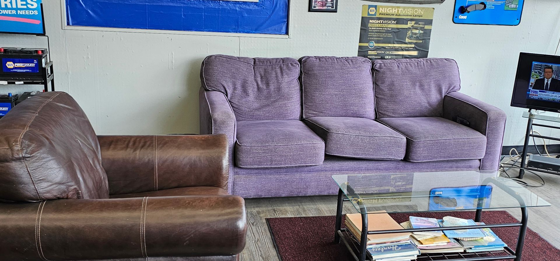 Auto service center lobby