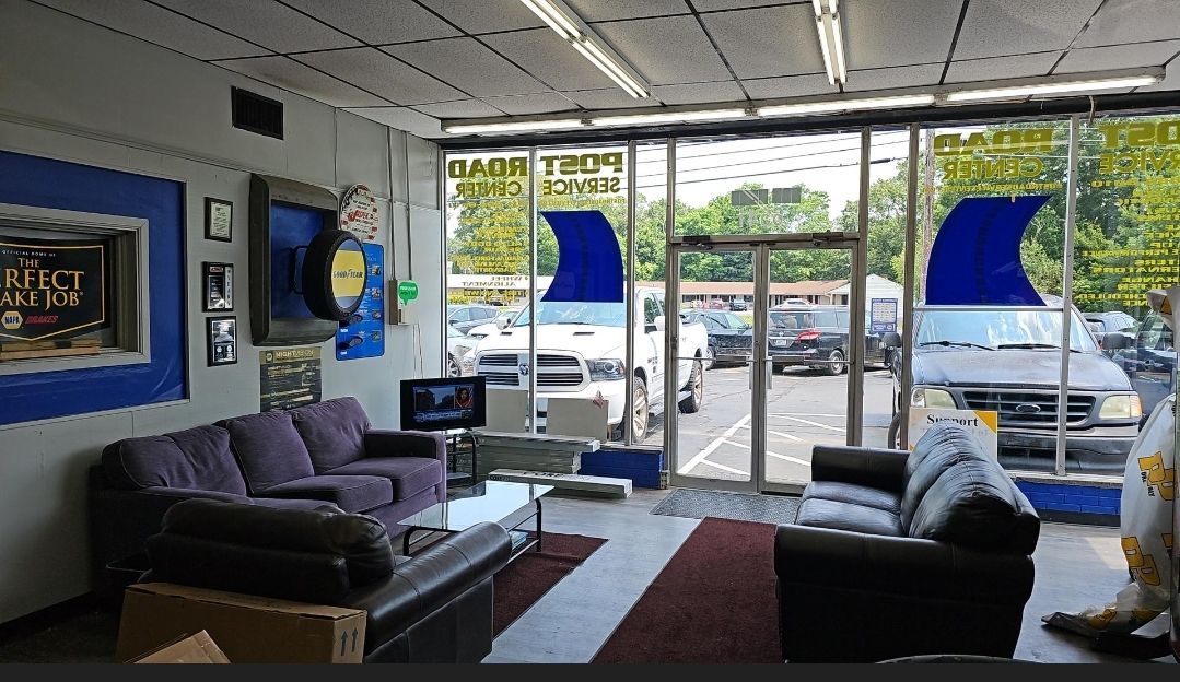 Auto service center lobby