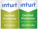 Certified Pro Adviser Enterprise and Certified ProAdviser QuickBooks Logo