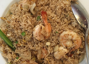 Rice and shrimp
