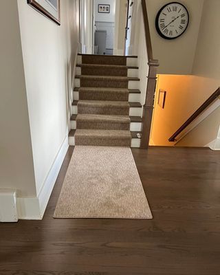 carpeted steps