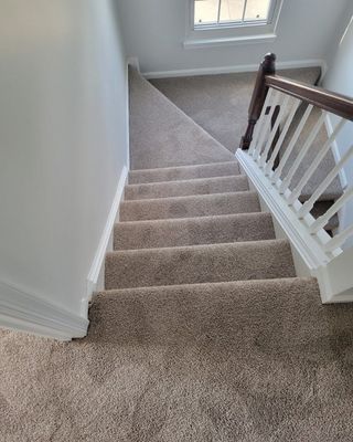 carpeted steps