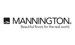 The manington logo is black and white and says `` beautiful floors for the real world ''.