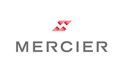 The mercier logo is on a white background.